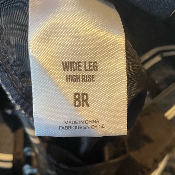 Blue and white paper bag pants. Worn once. - Picture 4 of 4